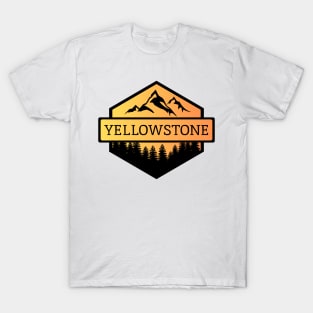 Yellowstone Montana Mountains and Trees T-Shirt